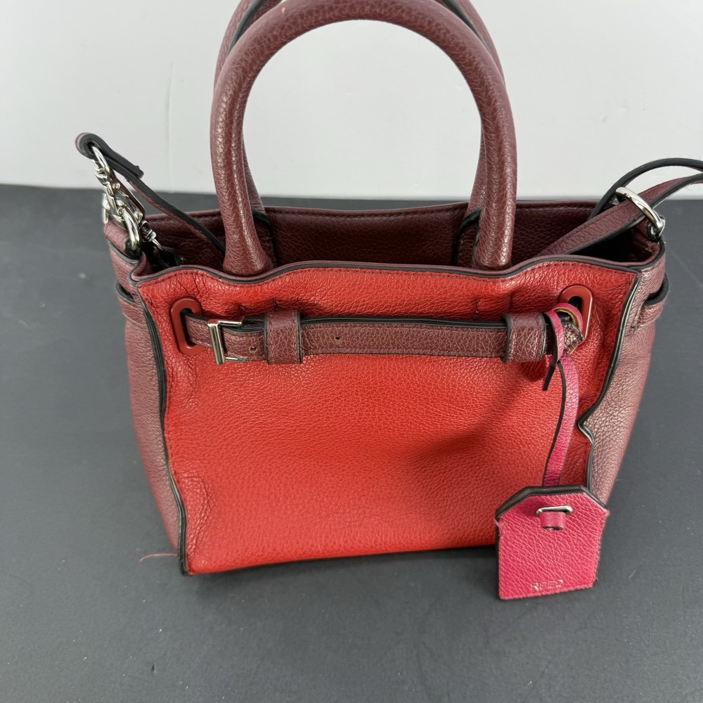 Reed Two Tone Red Purse 9x11", 6" Depth Shoulder/Crossbody - Picture 4 of 14